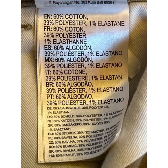 Quiksilver Mens Khaki Chino Pants Size 32 Regular Cotton Blend - Picture 10 of 11